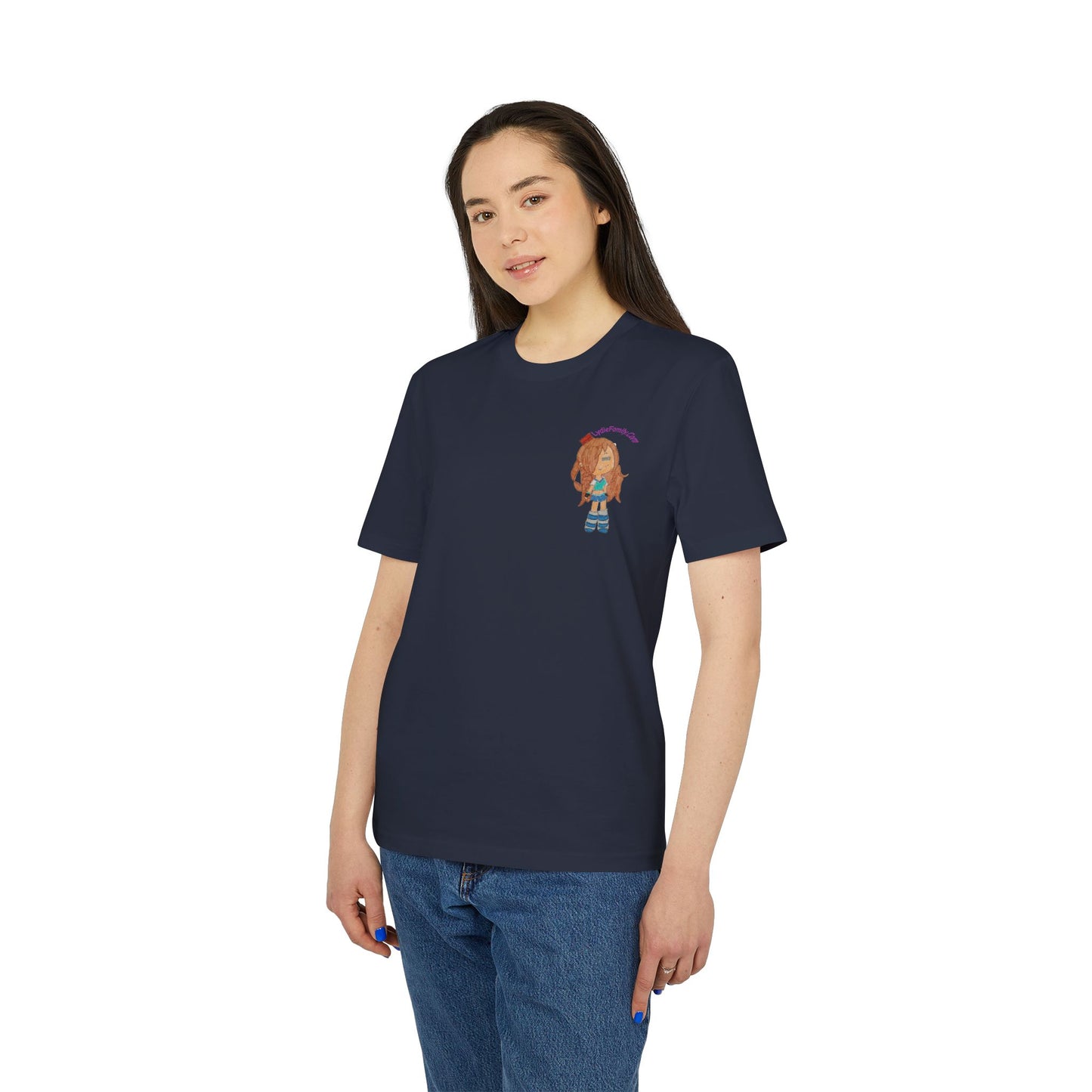 Creator Girl Graphic T-Shirt — Cute Chibi Character “LydieFamily.com” Back Print