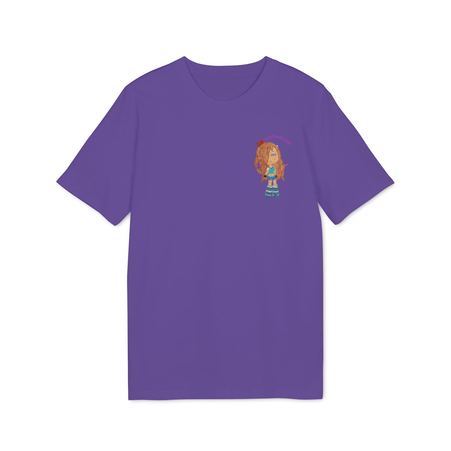 Creator Girl Graphic T-Shirt — Cute Chibi Character “LydieFamily.com” Back Print