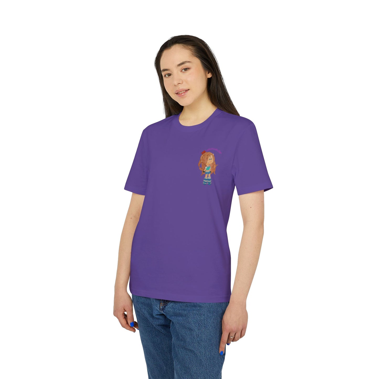 Creator Girl Graphic T-Shirt — Cute Chibi Character “LydieFamily.com” Back Print
