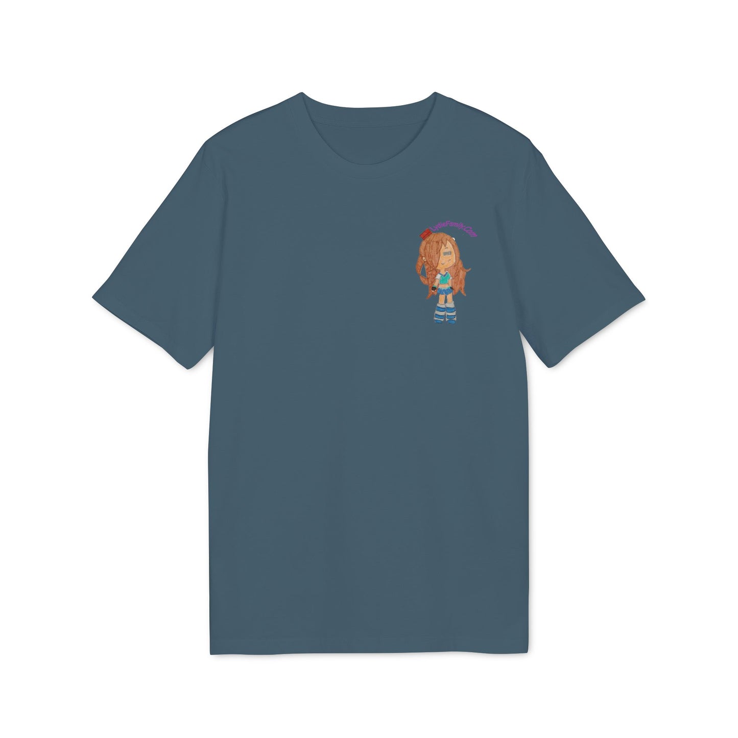 Creator Girl Graphic T-Shirt — Cute Chibi Character “LydieFamily.com” Back Print
