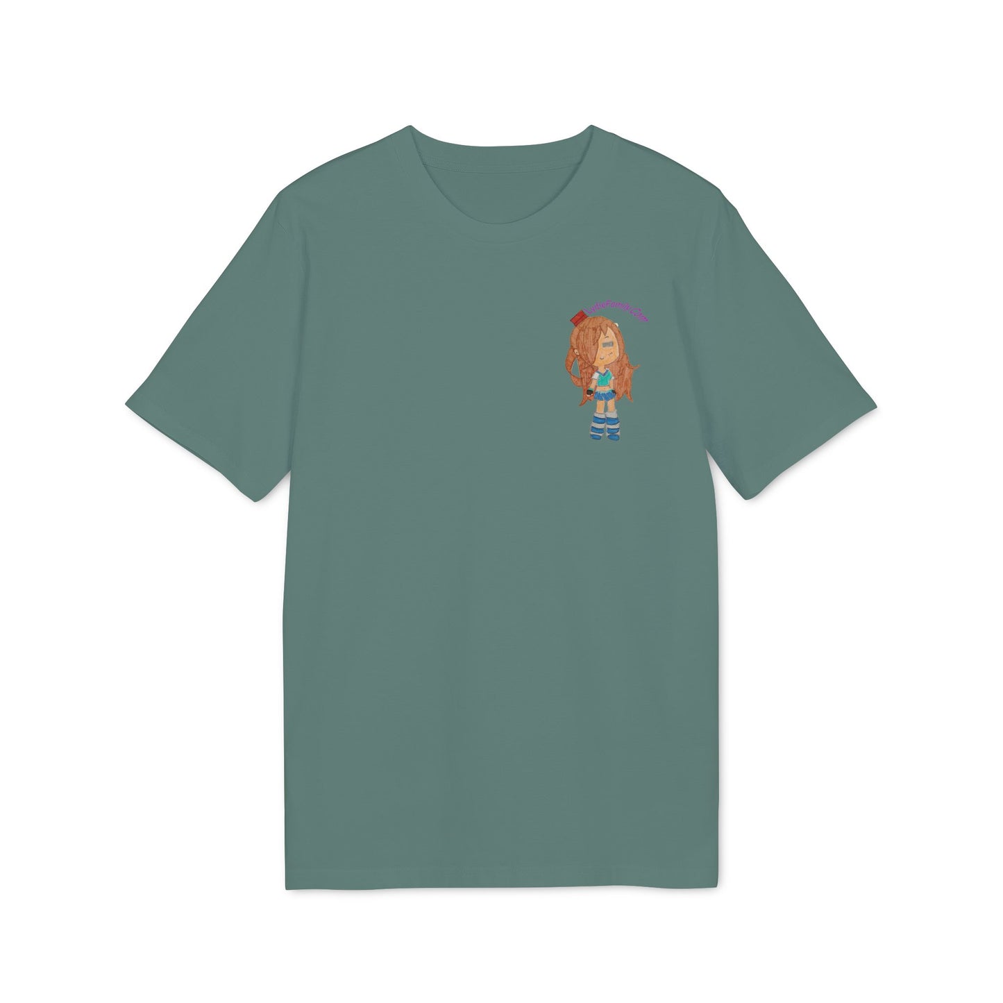 Creator Girl Graphic T-Shirt — Cute Chibi Character “LydieFamily.com” Back Print