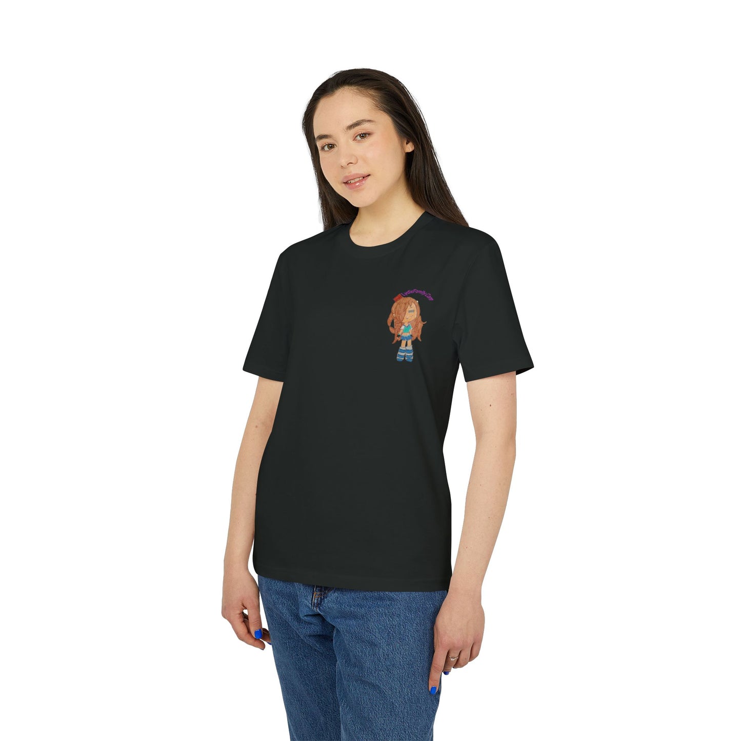 Creator Girl Graphic T-Shirt — Cute Chibi Character “LydieFamily.com” Back Print